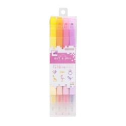 Sun-Star Dot e pen kalem 4'lü set Sıcak Renkler